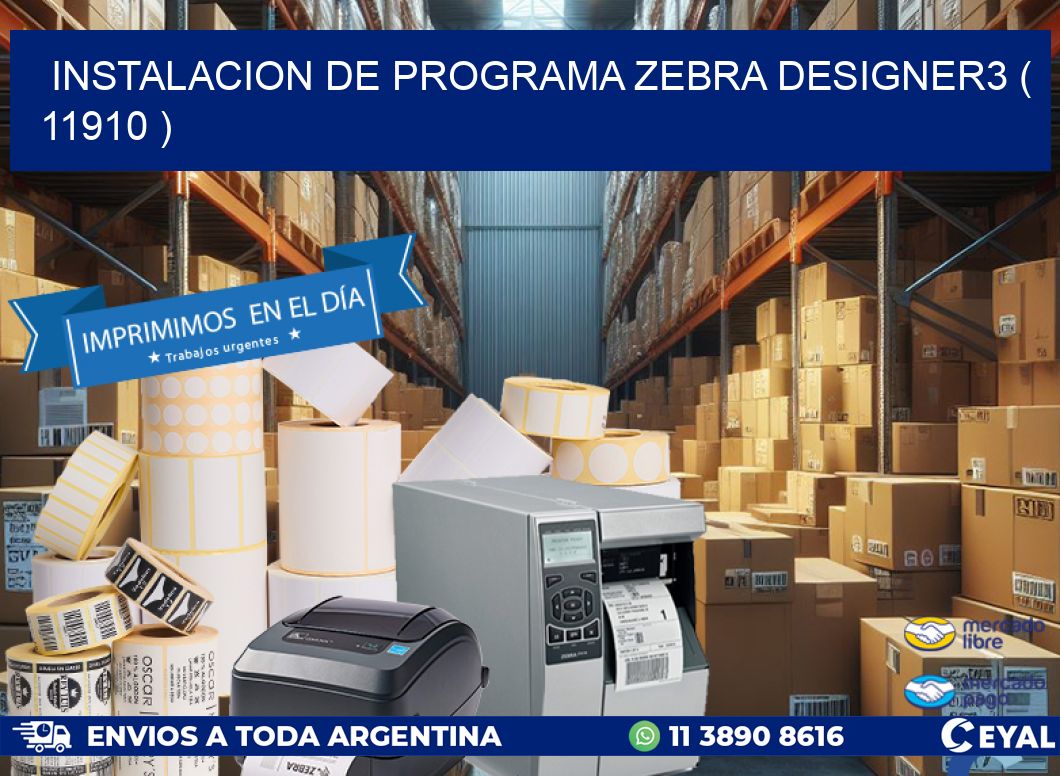 INSTALACION DE PROGRAMA ZEBRA DESIGNER3 ( 11910 )