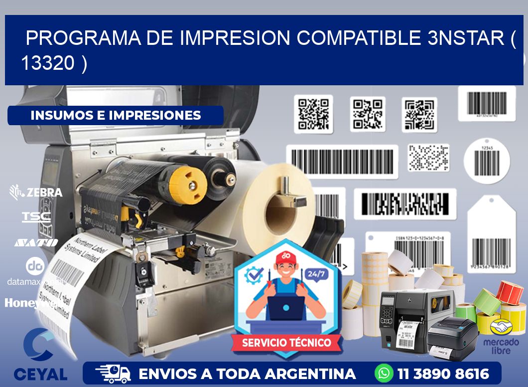 PROGRAMA DE IMPRESION COMPATIBLE 3NSTAR ( 13320 )