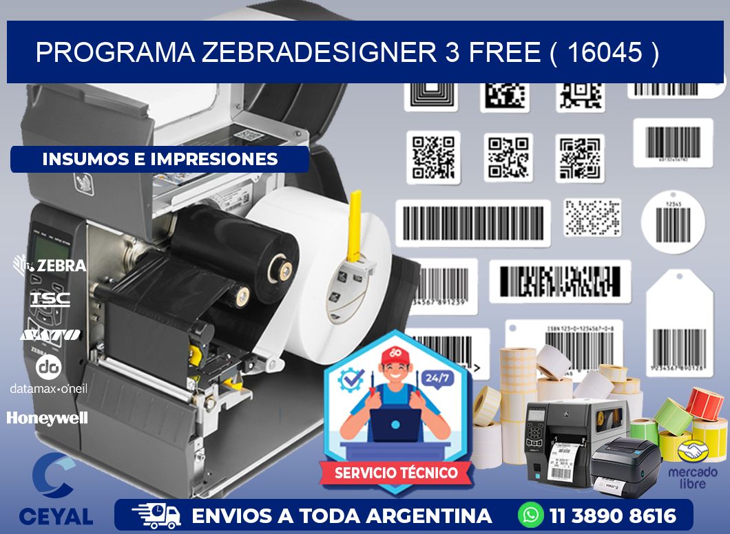 PROGRAMA ZEBRADESIGNER 3 FREE ( 16045 )