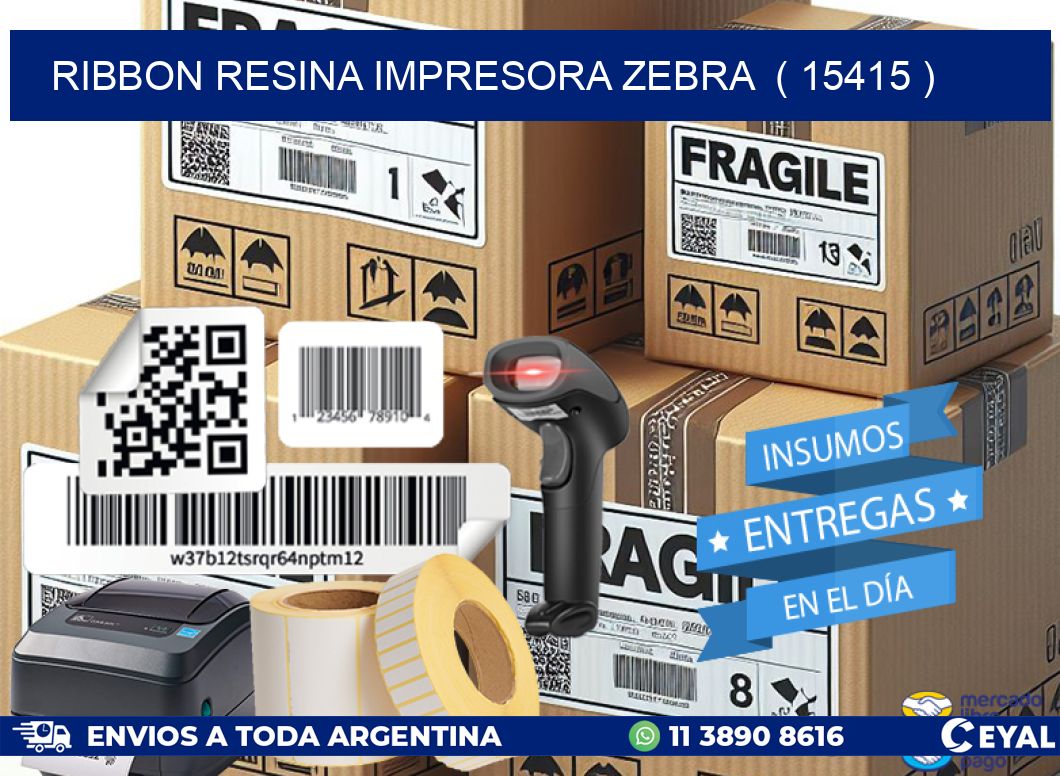 RIBBON RESINA IMPRESORA ZEBRA  ( 15415 )