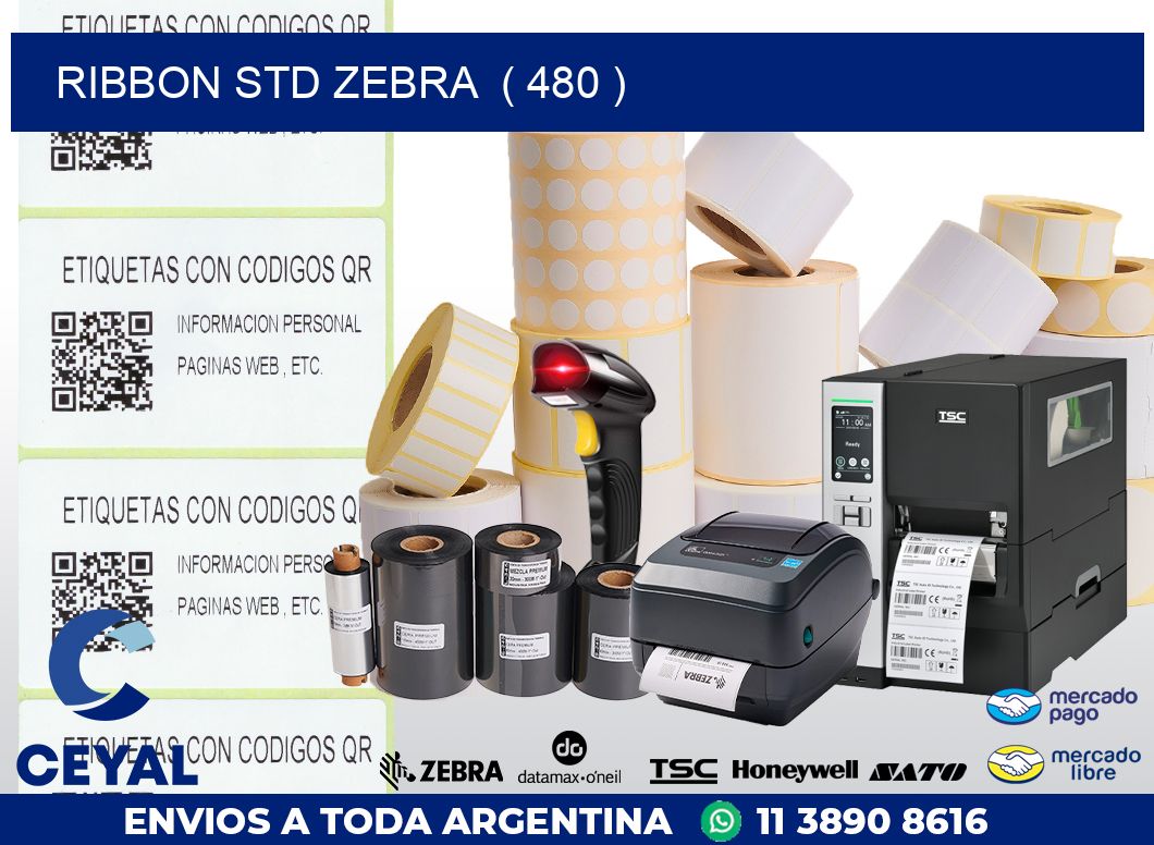 RIBBON STD ZEBRA  ( 480 )