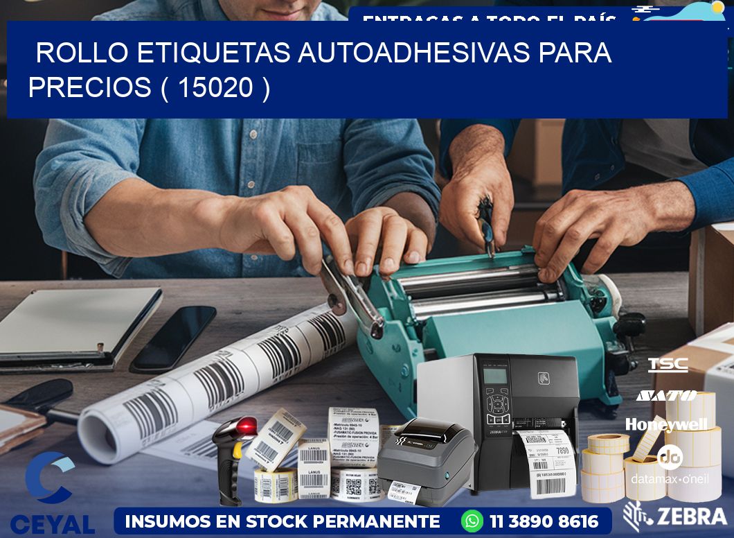 ROLLO ETIQUETAS AUTOADHESIVAS PARA PRECIOS ( 15020 )