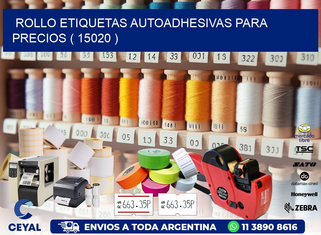 ROLLO ETIQUETAS AUTOADHESIVAS PARA PRECIOS ( 15020 )
