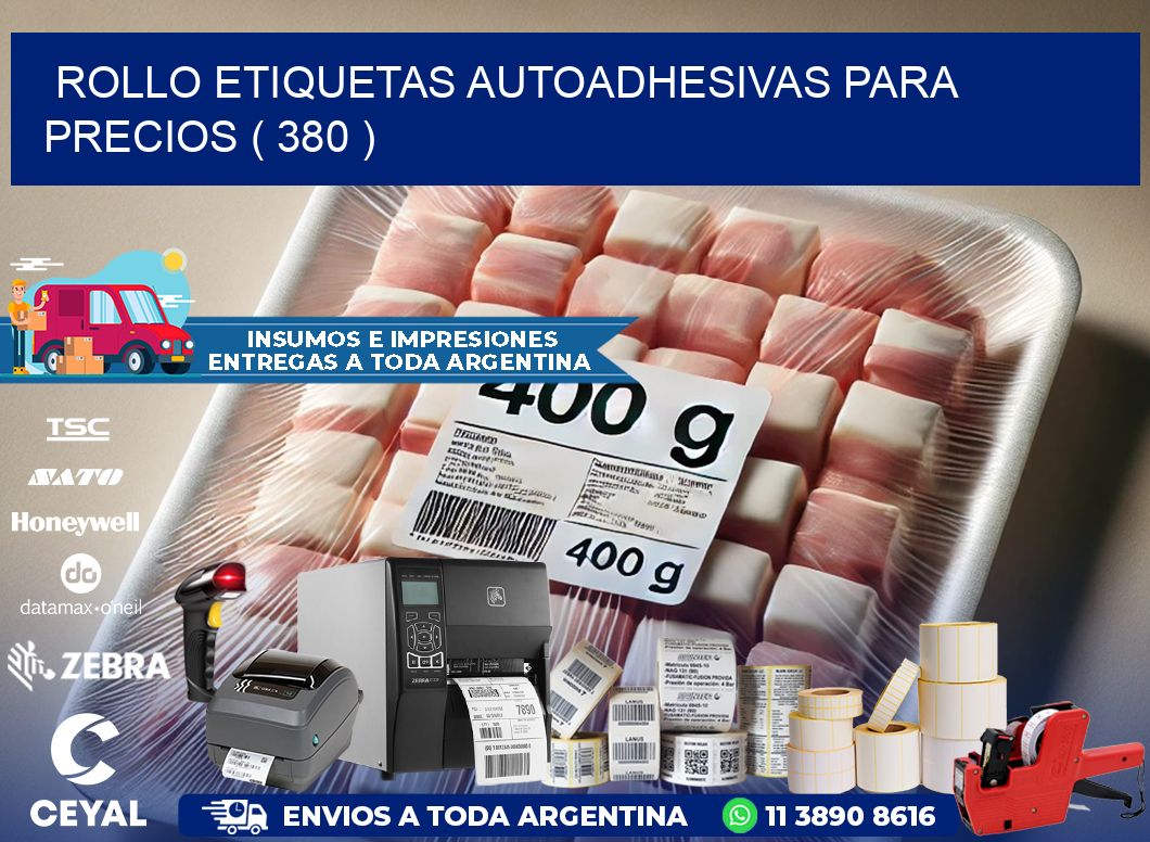 ROLLO ETIQUETAS AUTOADHESIVAS PARA PRECIOS ( 380 )
