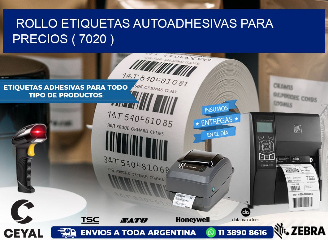 ROLLO ETIQUETAS AUTOADHESIVAS PARA PRECIOS ( 7020 )