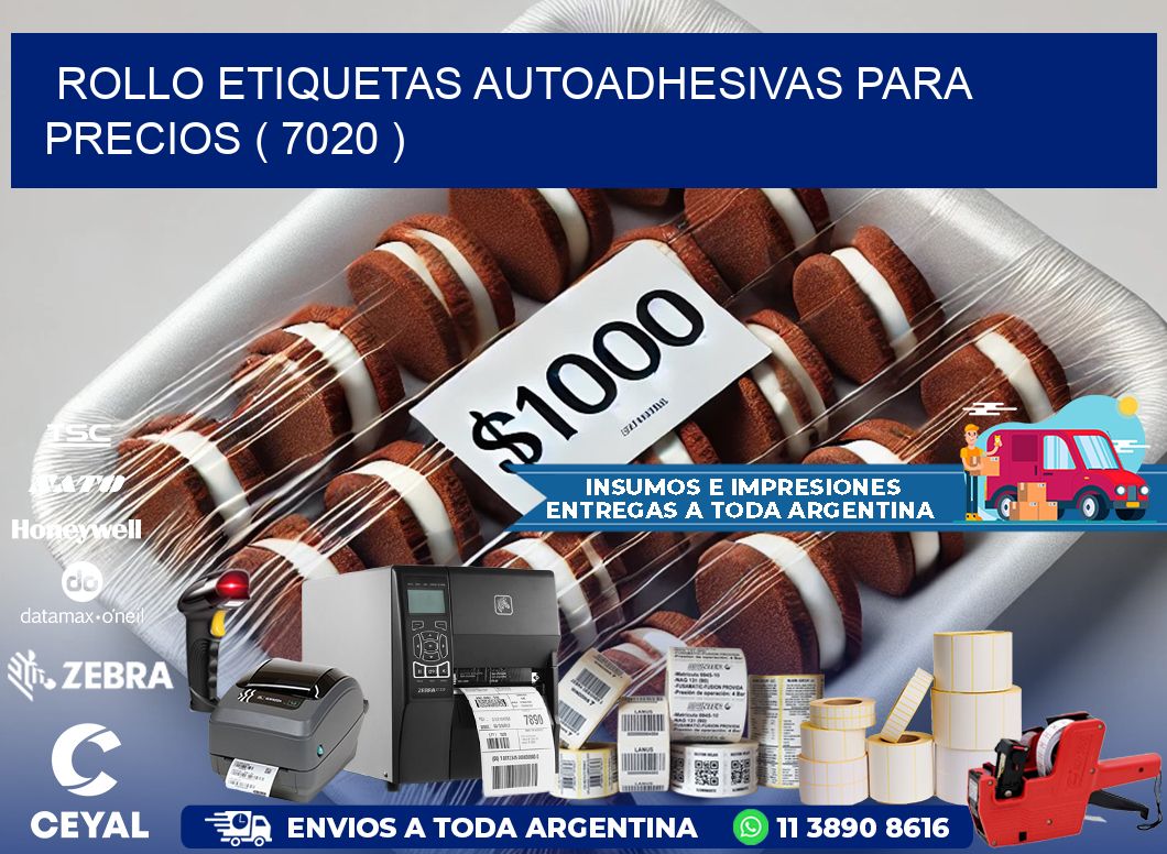 ROLLO ETIQUETAS AUTOADHESIVAS PARA PRECIOS ( 7020 )