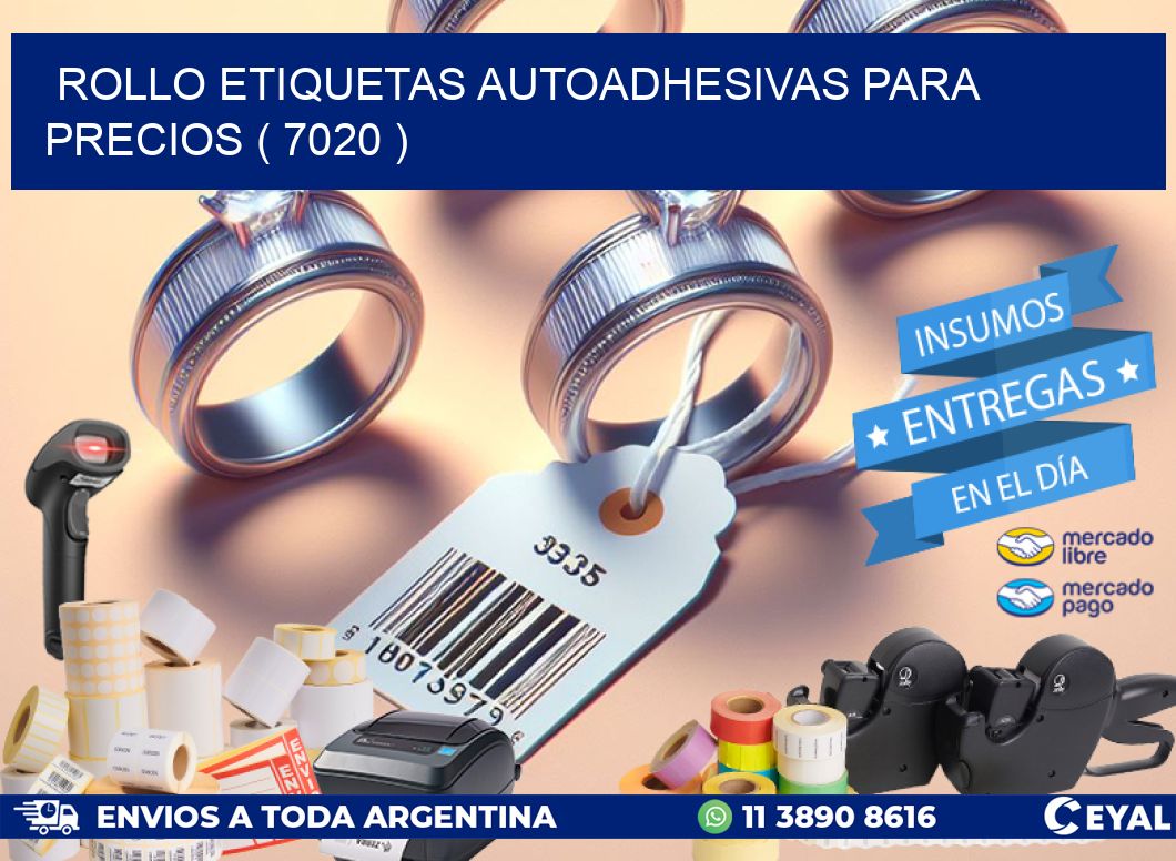 ROLLO ETIQUETAS AUTOADHESIVAS PARA PRECIOS ( 7020 )