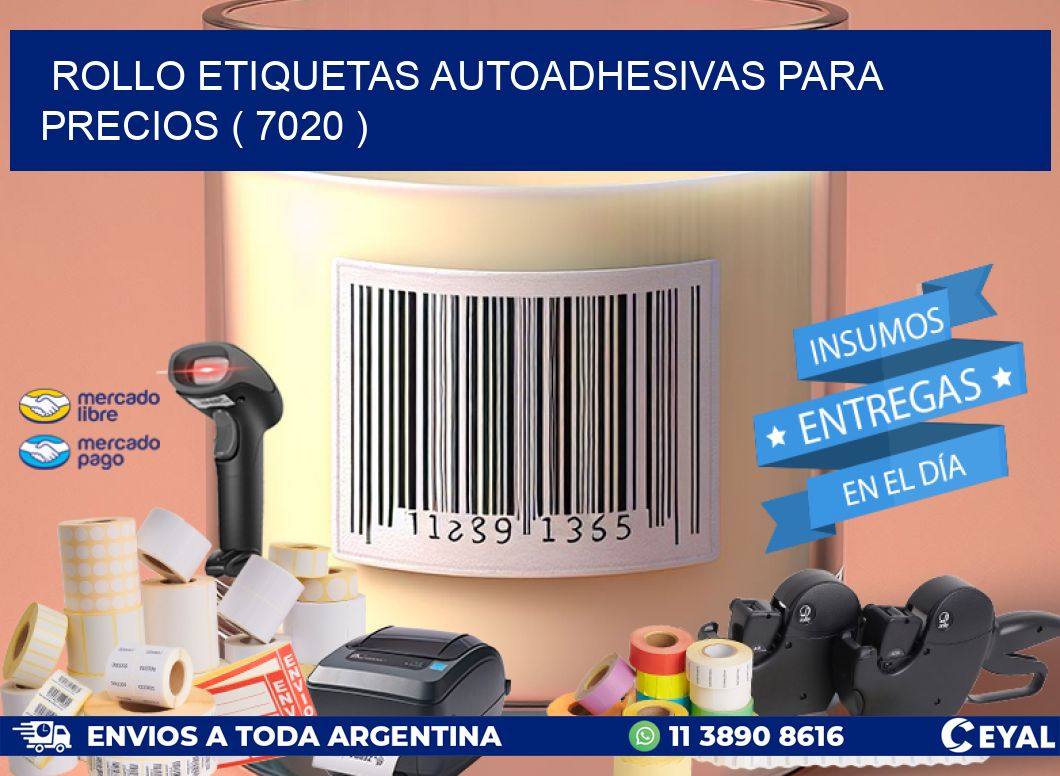 ROLLO ETIQUETAS AUTOADHESIVAS PARA PRECIOS ( 7020 )