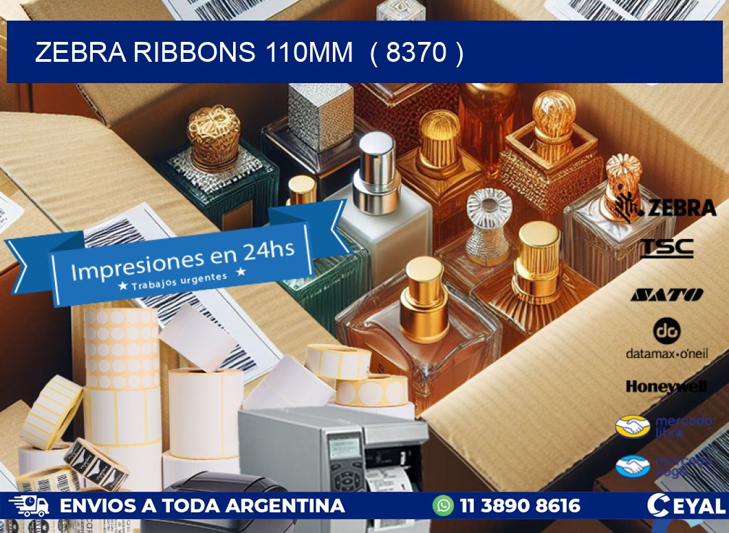 ZEBRA RIBBONS 110MM  ( 8370 )