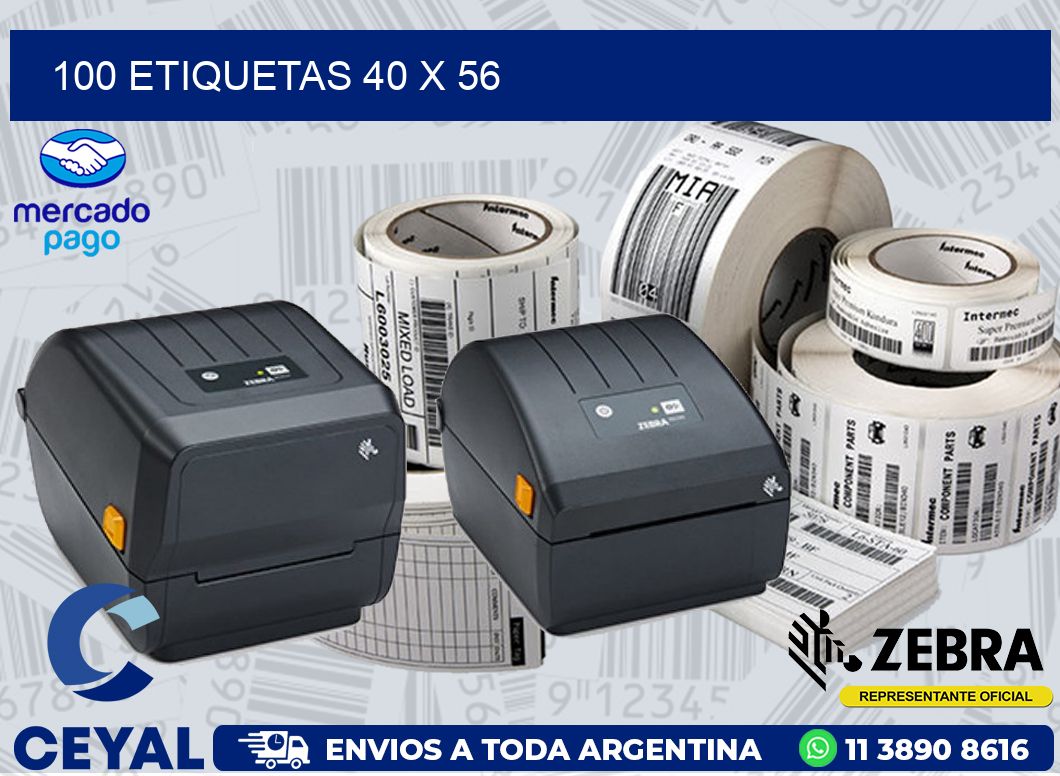 100 ETIQUETAS 40 x 56