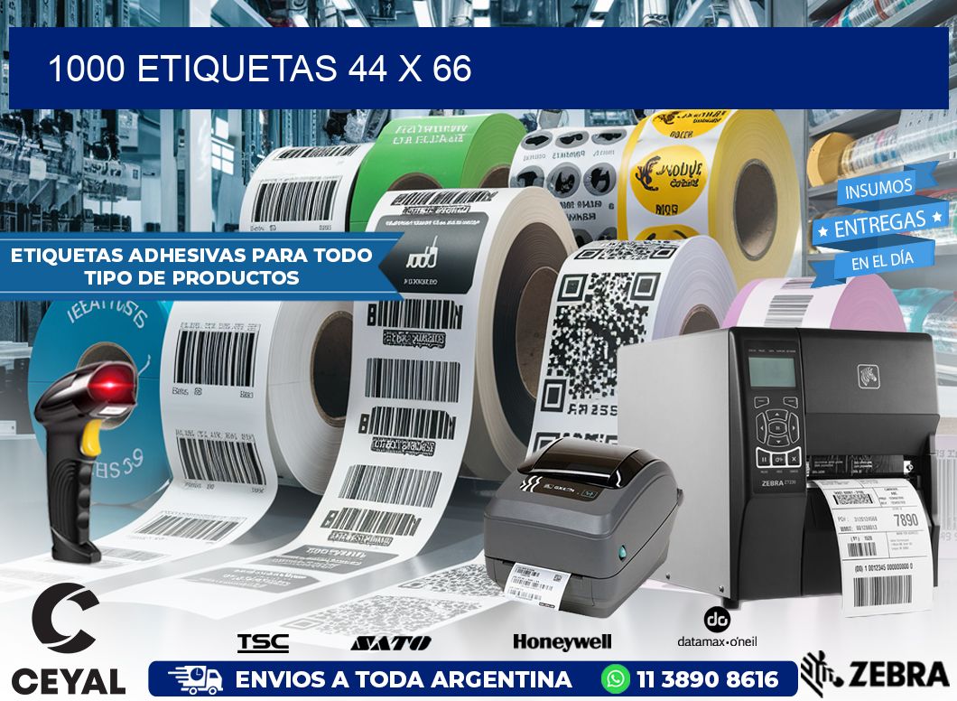 1000 ETIQUETAS 44 x 66