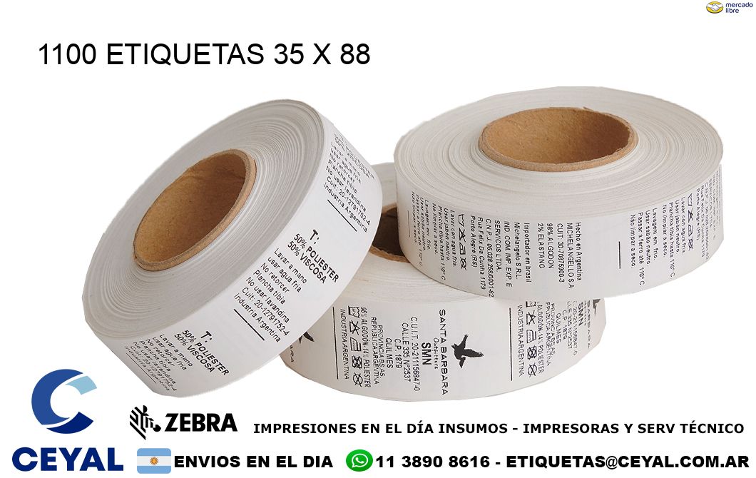 1100 ETIQUETAS 35 x 88
