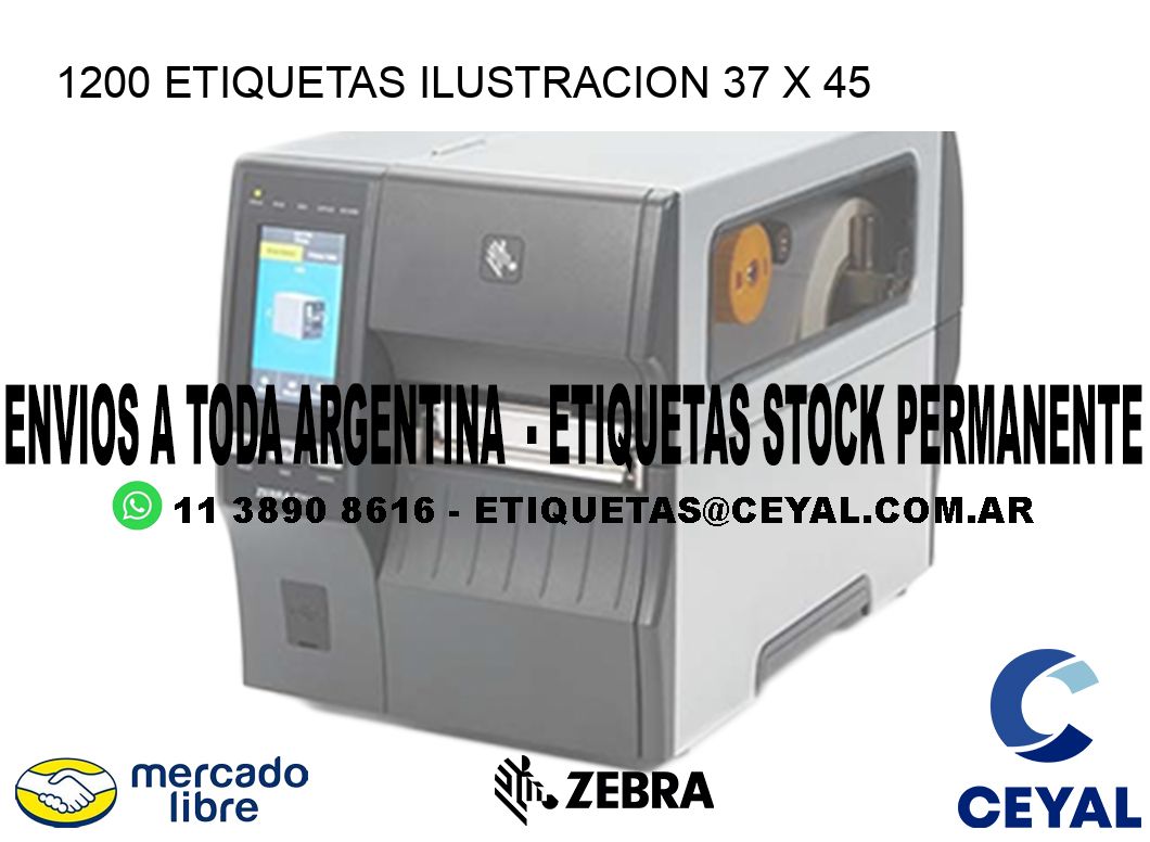 1200 ETIQUETAS ILUSTRACION 37 x 45