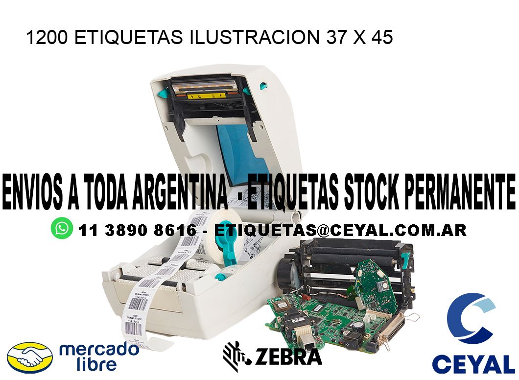 1200 ETIQUETAS ILUSTRACION 37 x 45