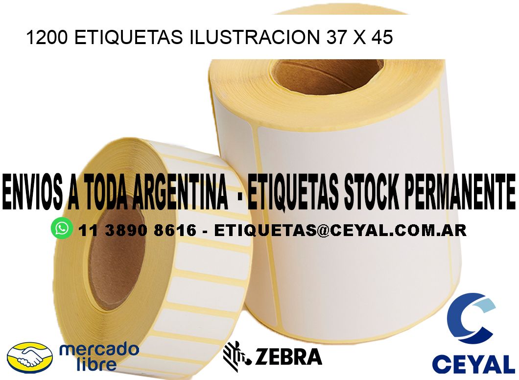 1200 ETIQUETAS ILUSTRACION 37 x 45