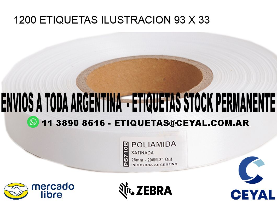 1200 ETIQUETAS ILUSTRACION 93 x 33