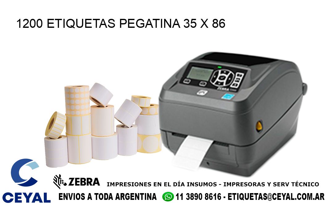 1200 ETIQUETAS PEGATINA 35 x 86