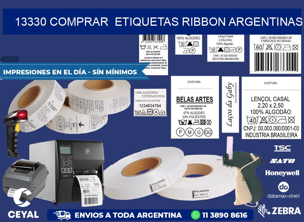 13330 COMPRAR  ETIQUETAS RIBBON ARGENTINAS