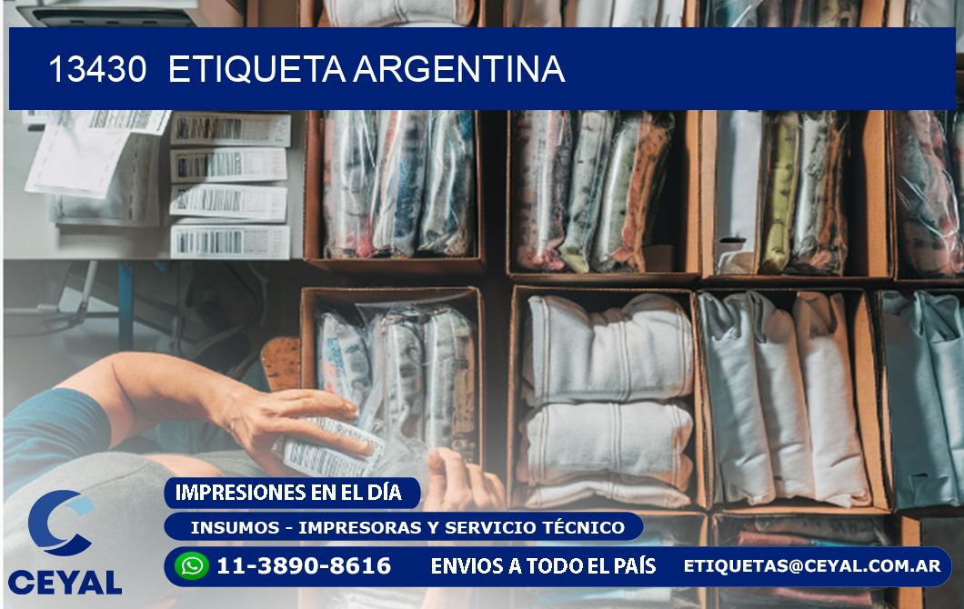 13430 ETIQUETA ARGENTINA