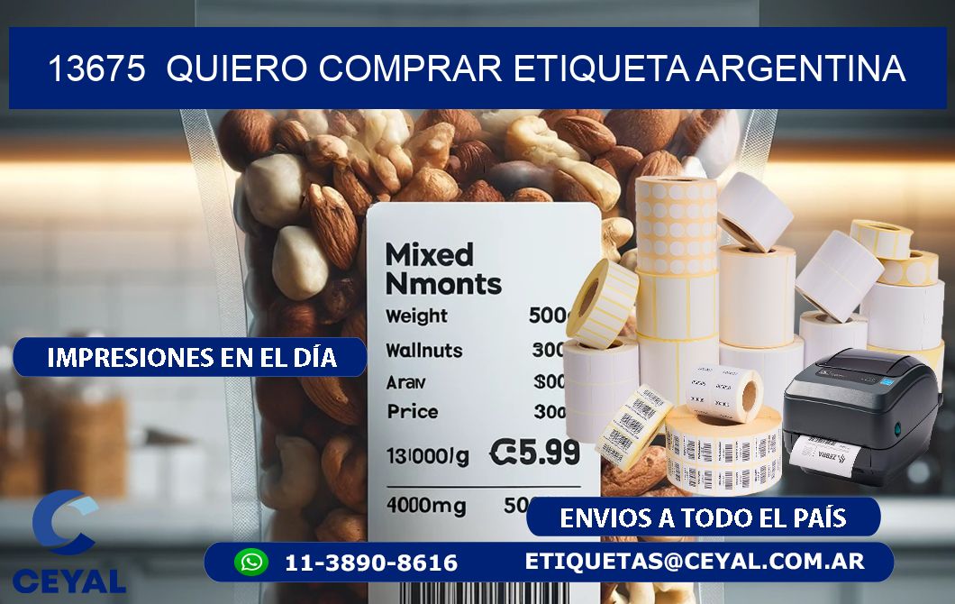 13675  QUIERO COMPRAR ETIQUETA ARGENTINA