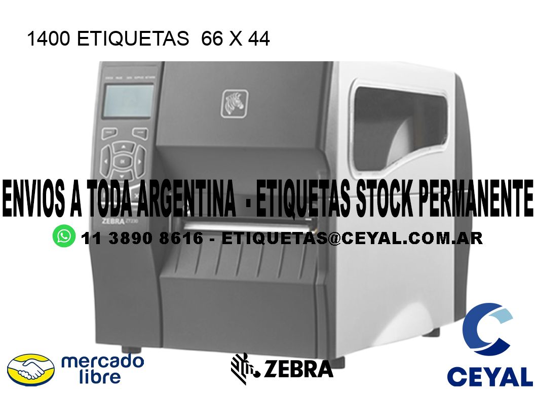 1400 ETIQUETAS  66 x 44
