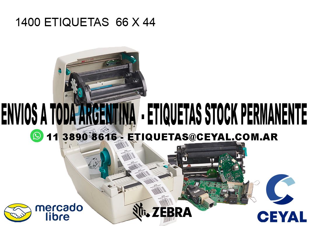1400 ETIQUETAS  66 x 44