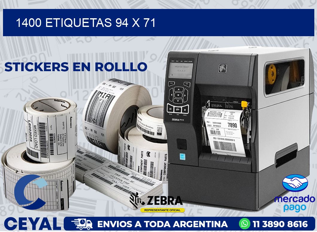 1400 ETIQUETAS 94 x 71