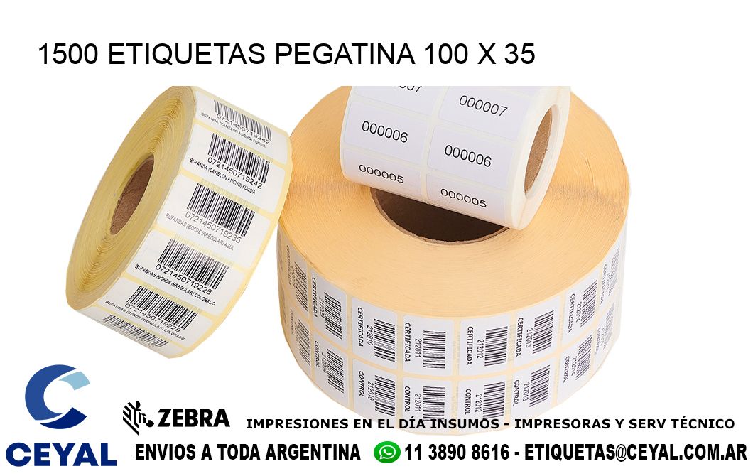 1500 ETIQUETAS PEGATINA 100 x 35