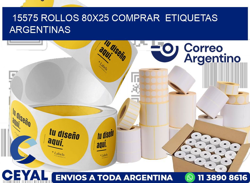 15575 ROLLOS 80X25 COMPRAR  ETIQUETAS ARGENTINAS