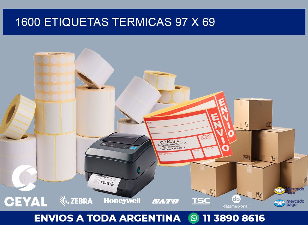 1600 ETIQUETAS TERMICAS 97 x 69