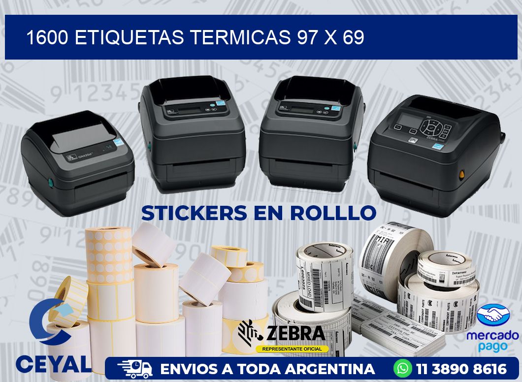 1600 ETIQUETAS TERMICAS 97 x 69