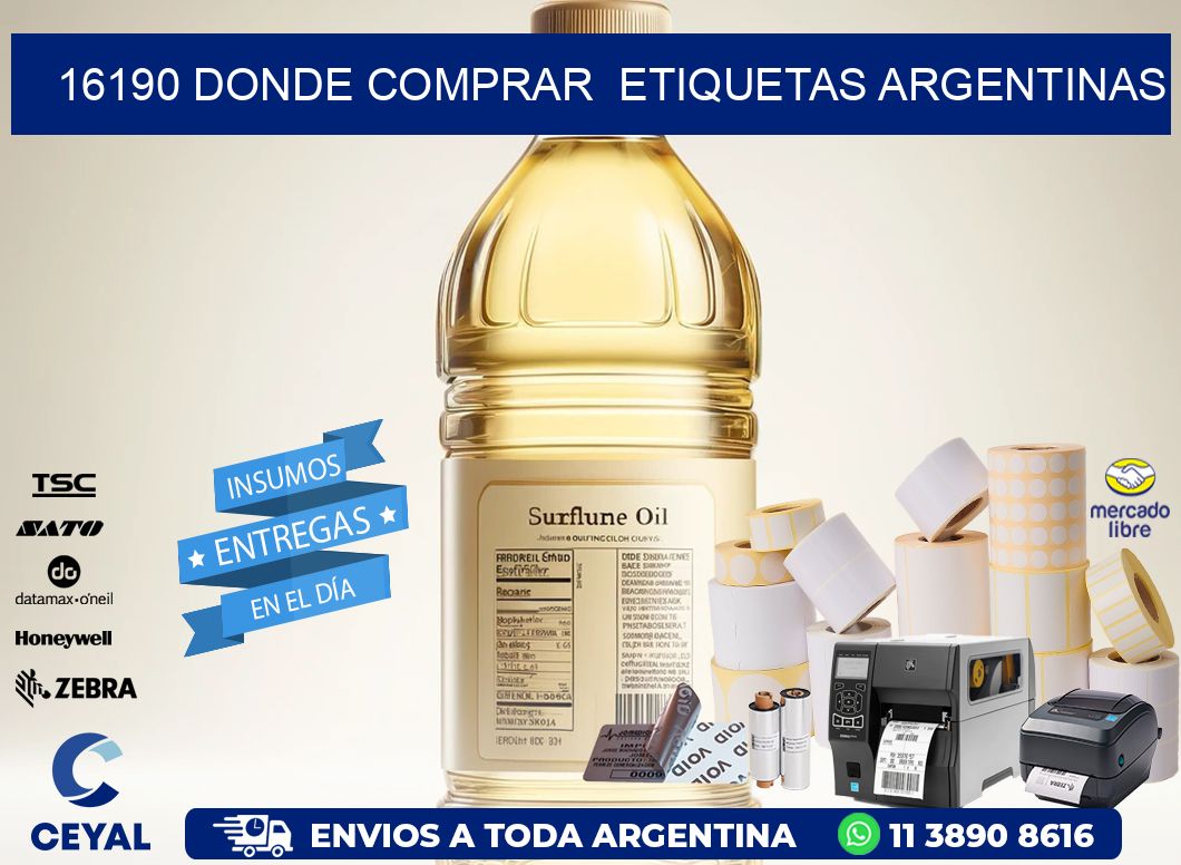 16190 DONDE COMPRAR ETIQUETAS ARGENTINAS