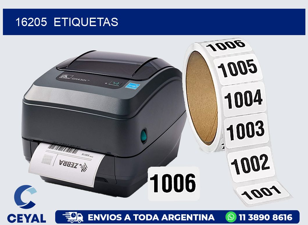 16205  ETIQUETAS