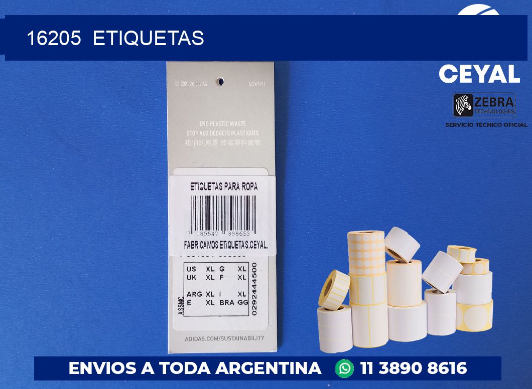 16205  ETIQUETAS