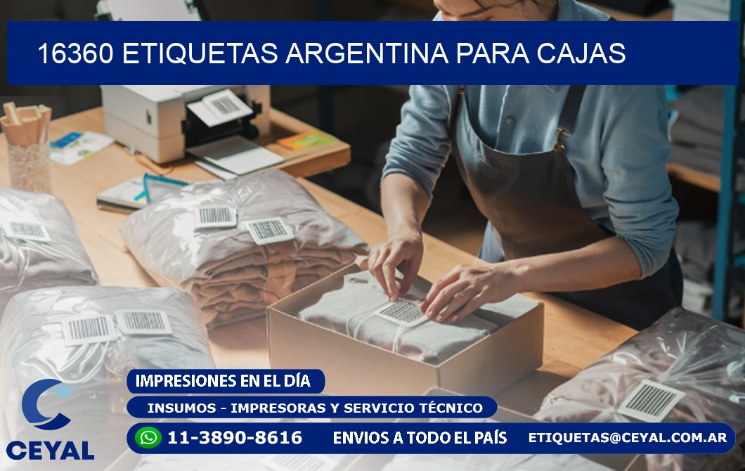 16360 ETIQUETAS ARGENTINA PARA CAJAS