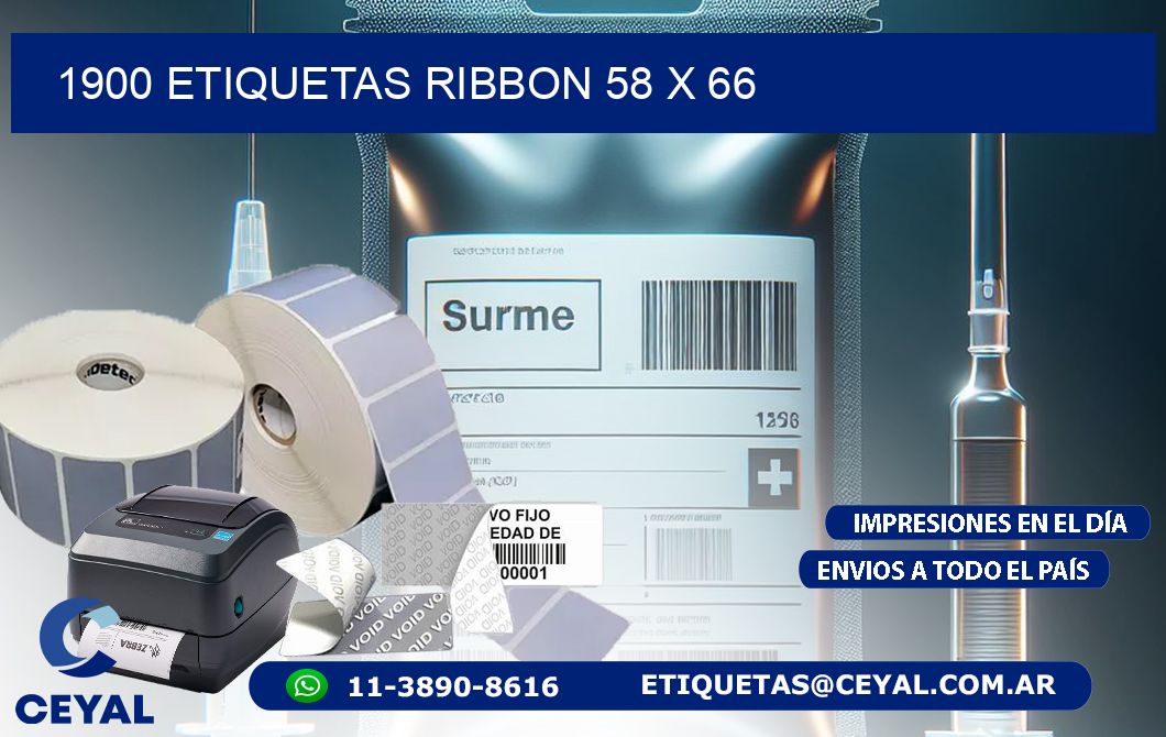 1900 ETIQUETAS RIBBON 58 x 66