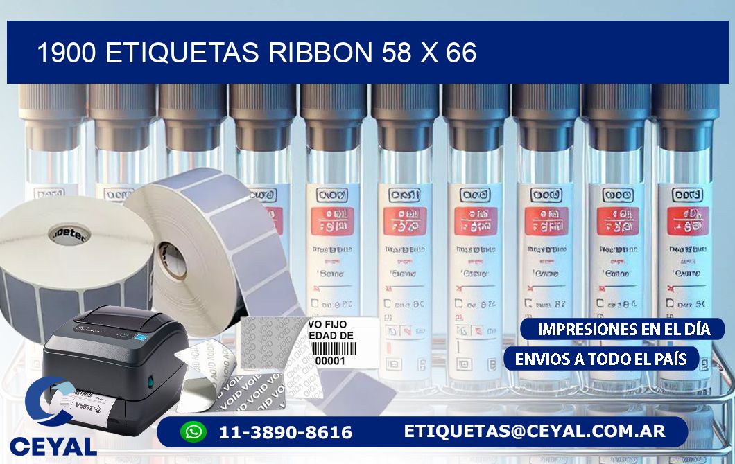 1900 ETIQUETAS RIBBON 58 x 66
