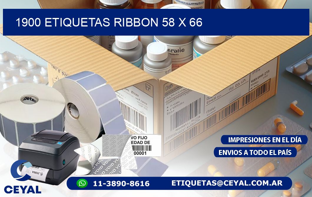 1900 ETIQUETAS RIBBON 58 x 66