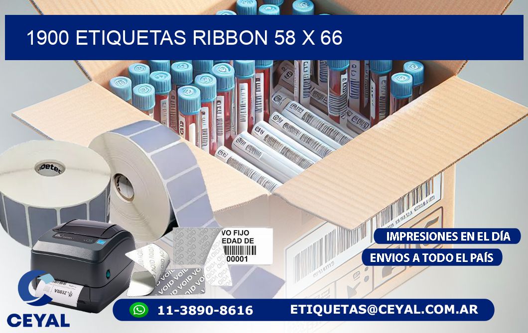 1900 ETIQUETAS RIBBON 58 x 66
