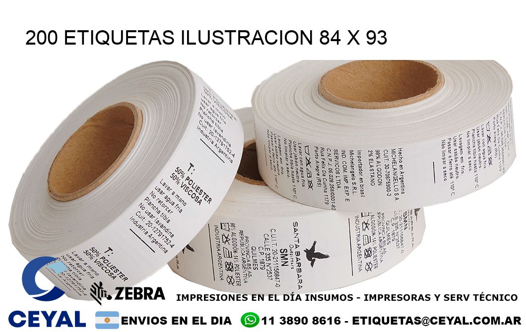 200 ETIQUETAS ILUSTRACION 84 x 93