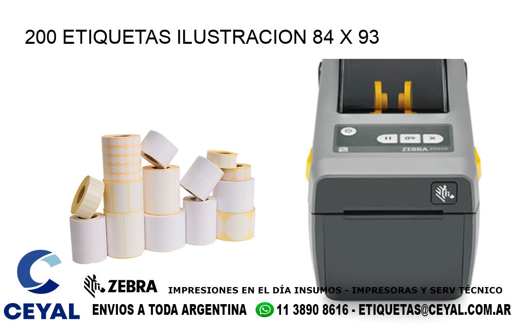 200 ETIQUETAS ILUSTRACION 84 x 93