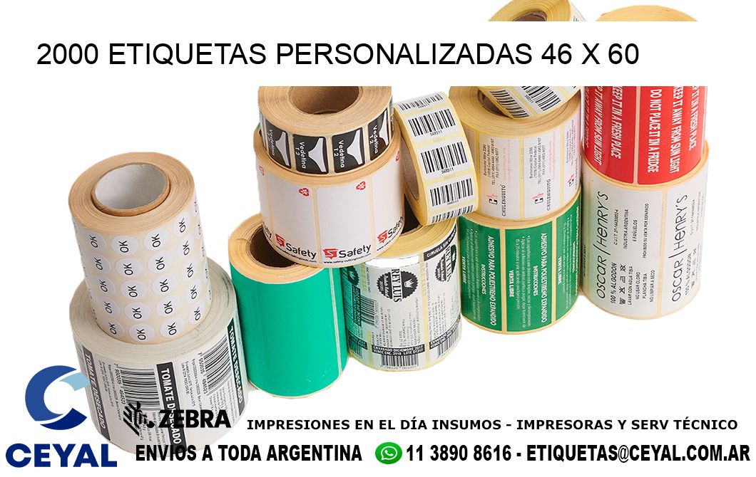 2000 ETIQUETAS PERSONALIZADAS 46 x 60