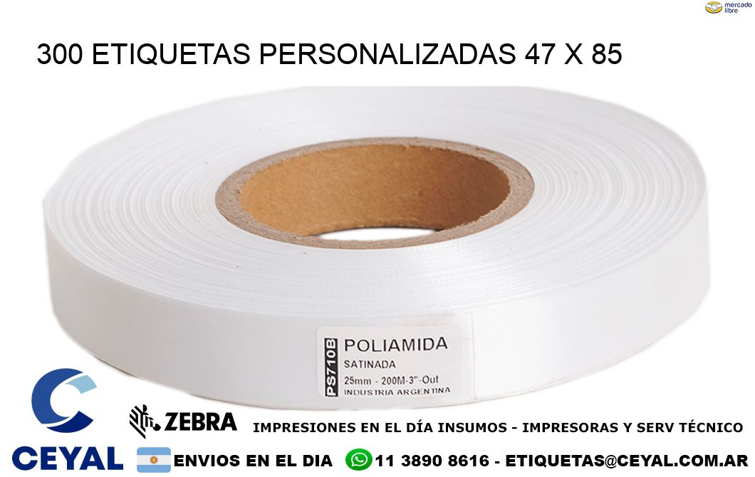 300 ETIQUETAS PERSONALIZADAS 47 x 85
