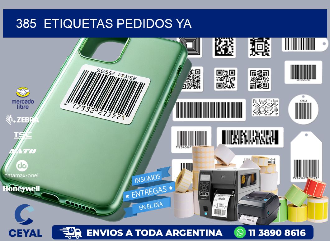 385  ETIQUETAS PEDIDOS YA