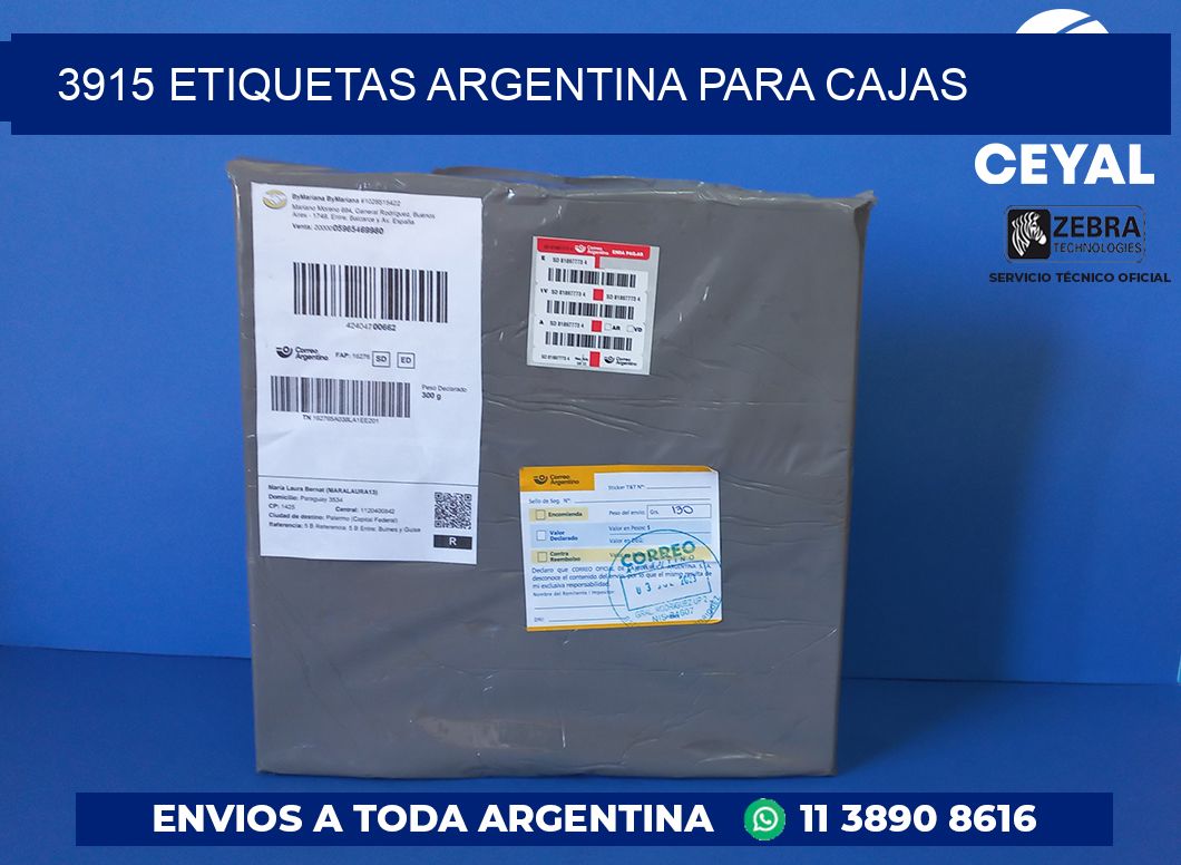 3915 ETIQUETAS ARGENTINA PARA CAJAS