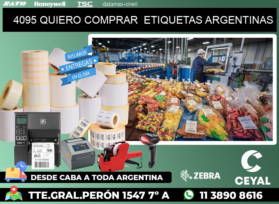 4095 QUIERO COMPRAR  ETIQUETAS ARGENTINAS