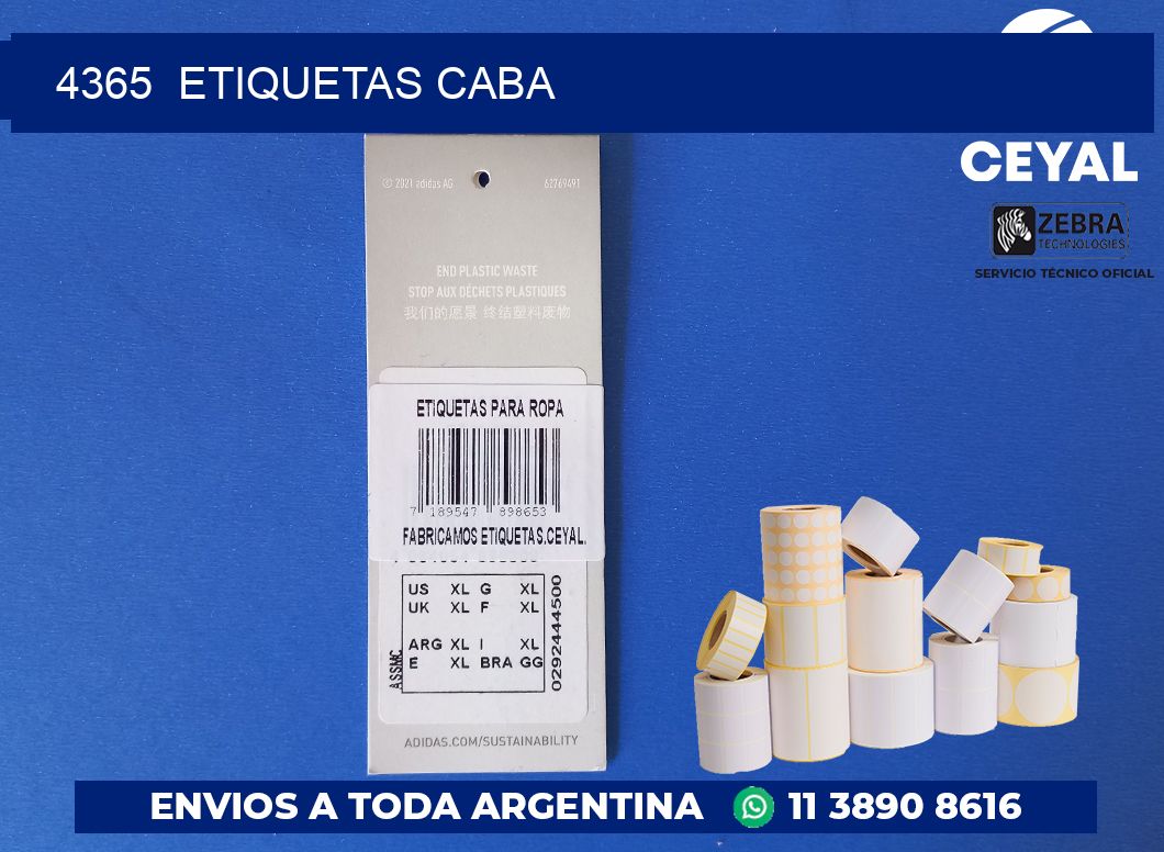 4365  ETIQUETAS CABA