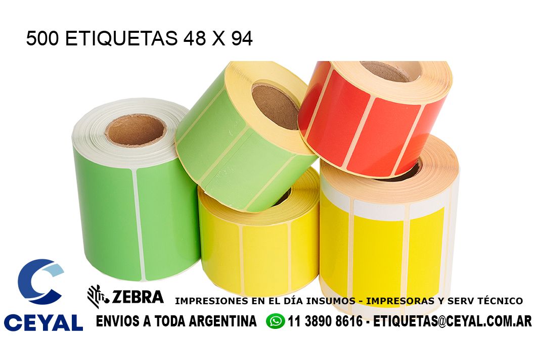 500 ETIQUETAS 48 x 94