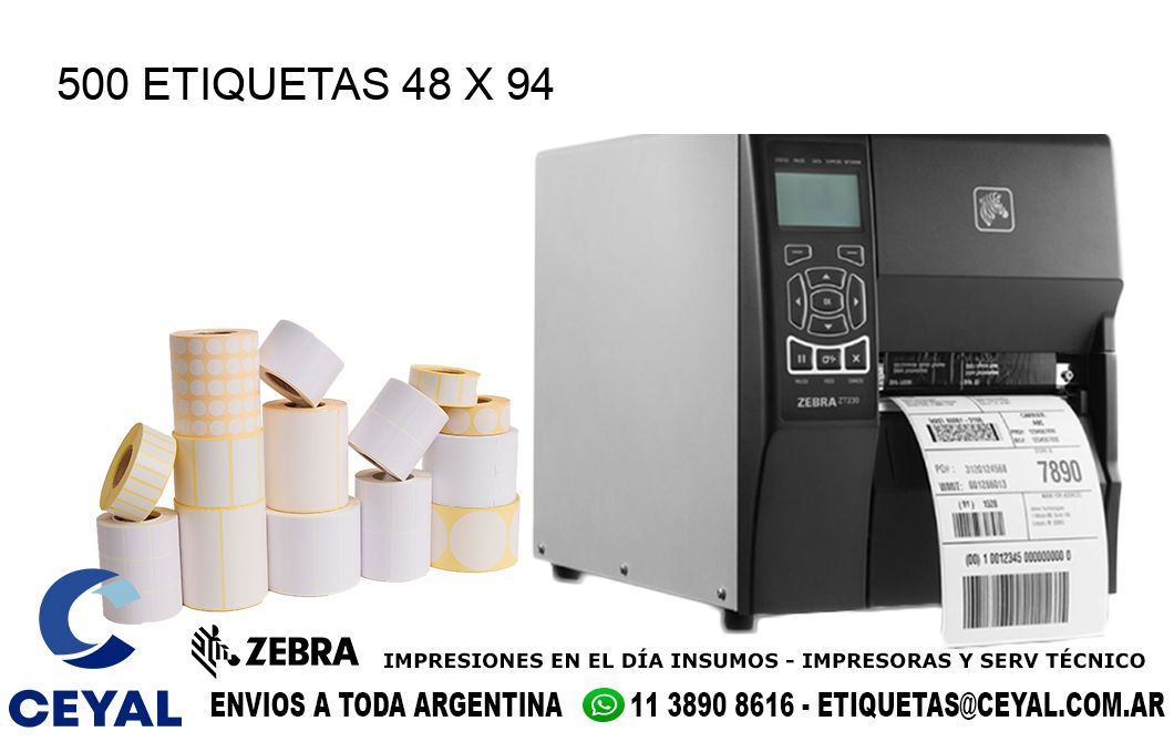 500 ETIQUETAS 48 x 94