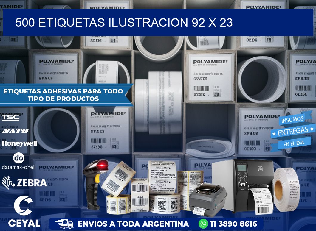 500 ETIQUETAS ILUSTRACION 92 x 23